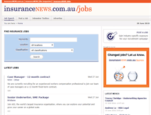 Tablet Screenshot of jobs.insurancenews.com.au